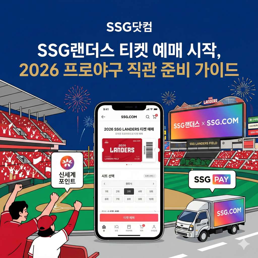 SSG닷컴 SSG랜더스 티켓 예매 시작, 2026 프로야구 직관 준비 가이드