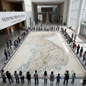 국립중앙박물관 대동여지도 22첩 전첩 전시