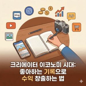 크리에이터 이코노미 시대 좋아하는 기록으로 수익 창출하는 법