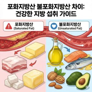 포화지방산 불포화지방산 차이: 건강한 지방 섭취 가이드