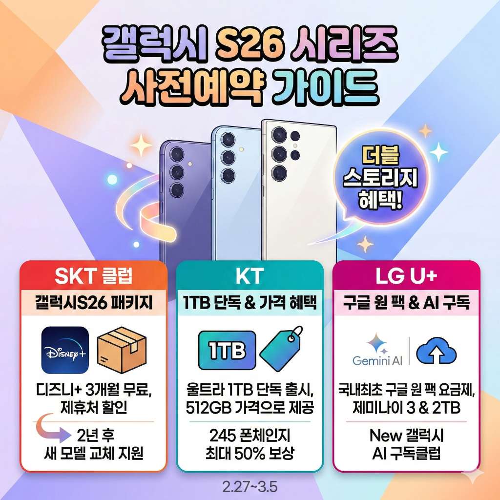 갤럭시 S26 사전예약 총정리